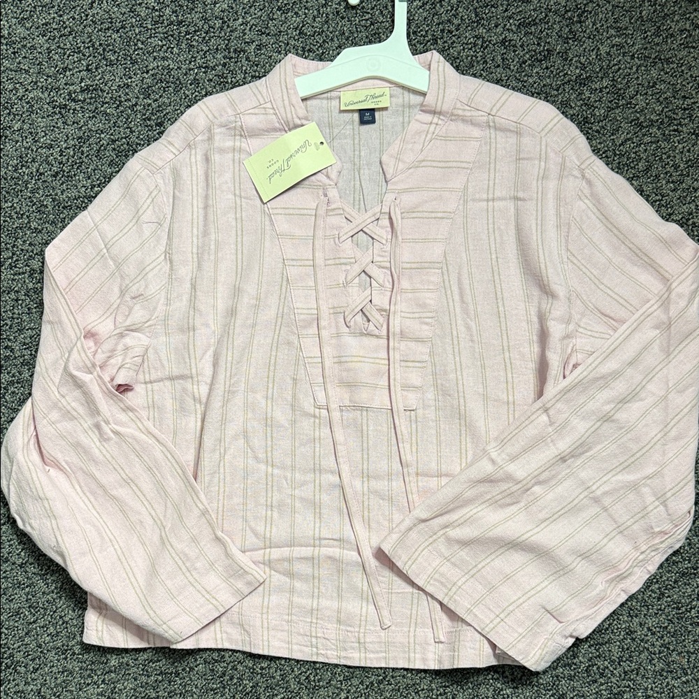 Universal Thread Pink Striped Tunic Top
